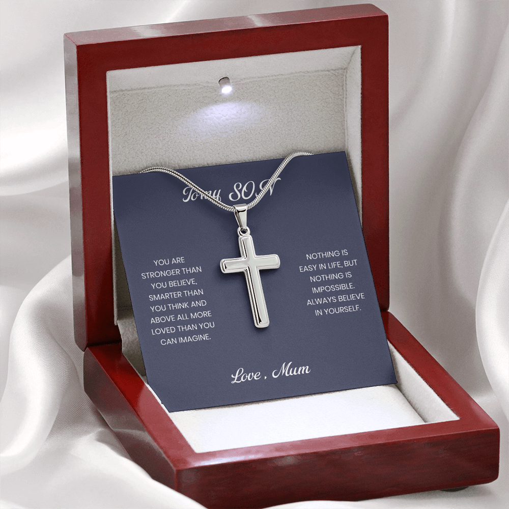 To my Son - Cross Love Necklace