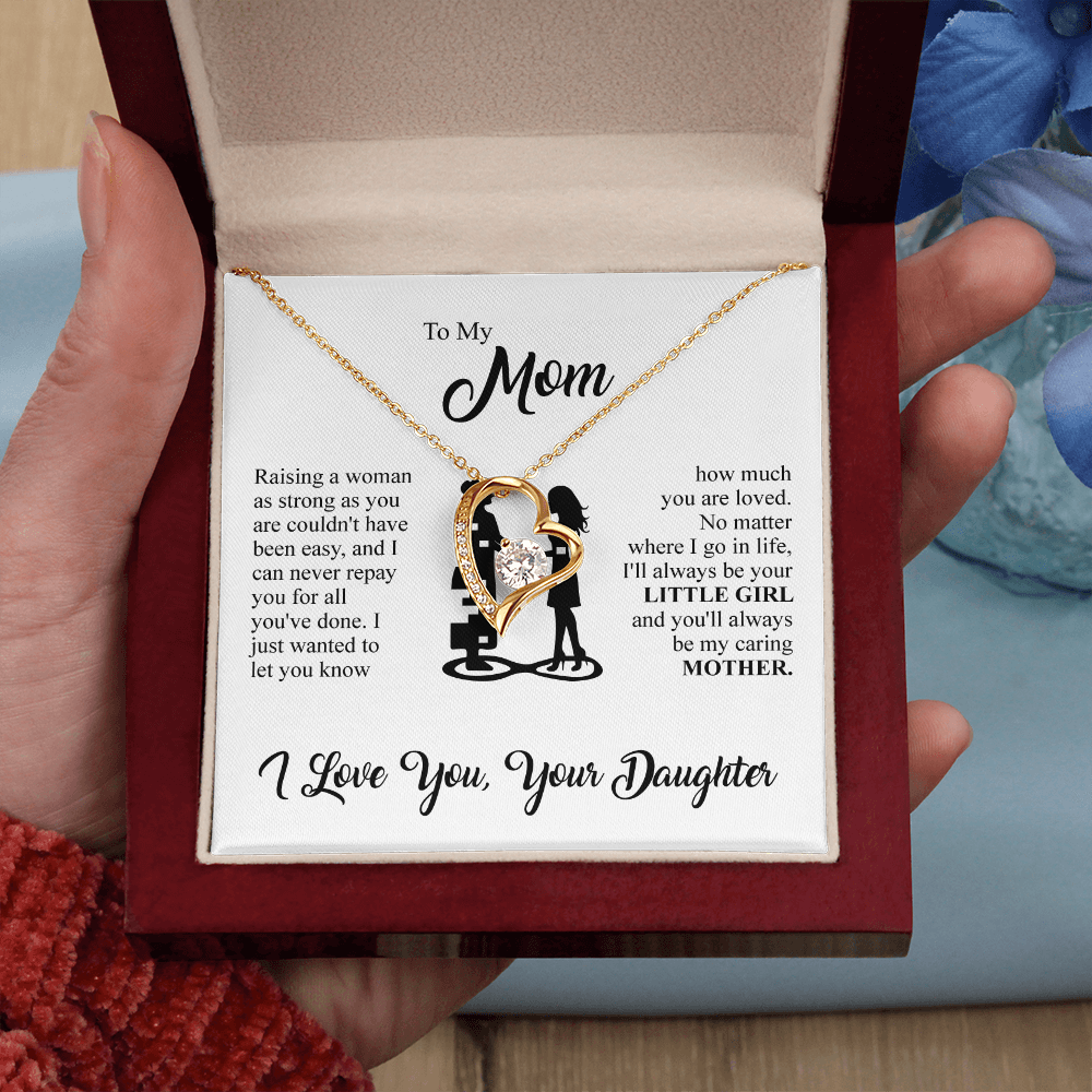 To My Loved Mother - Heart Necklace