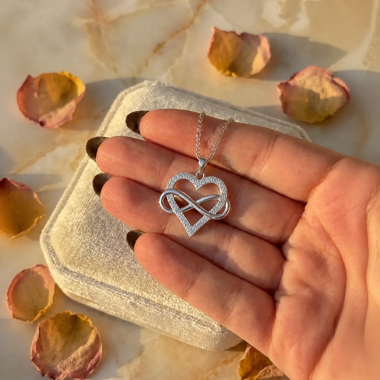 To My Wife - Infinity Heart Necklace