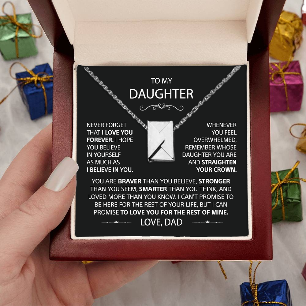 To My Daughter - I Love You Letter - Gold