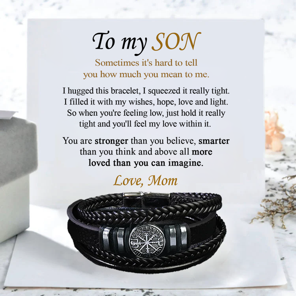 To my Son - I hugged this bracelet, Mom