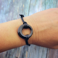 To my Son - Circle bracelet - Black