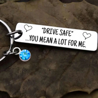 Drive Safely - Birthstone keychain