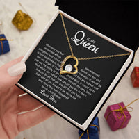 To my Queen – Love Heart Necklace - Gold