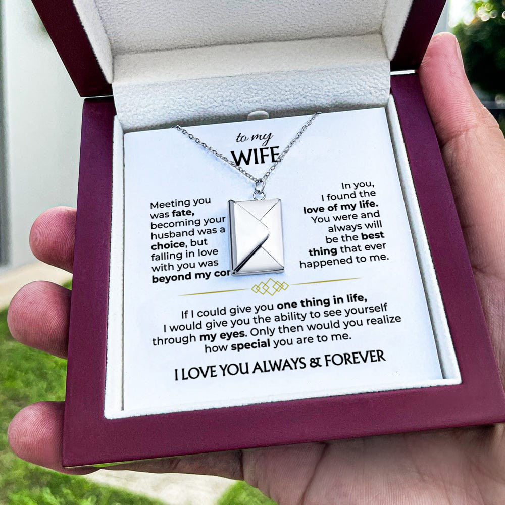 To My Wife - Love Letter Necklace