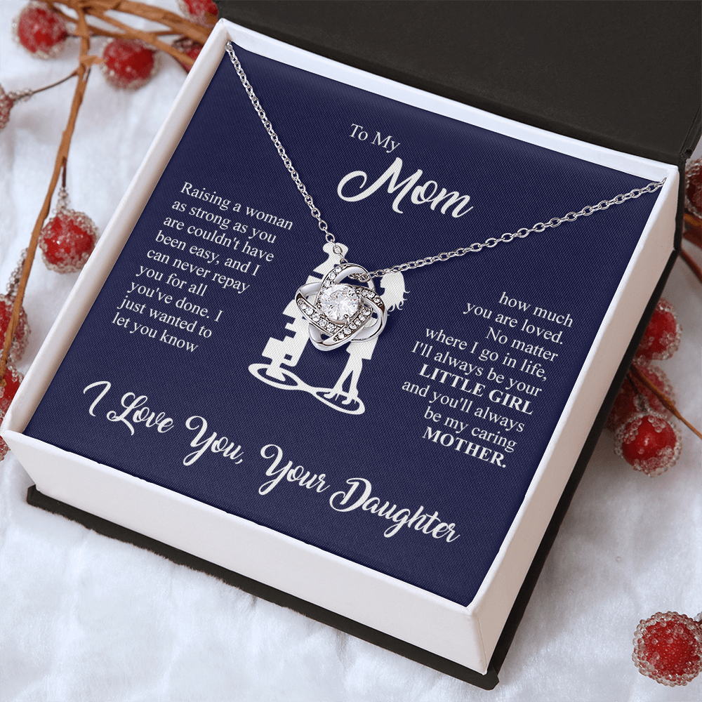 To my Loved Mother - Knot Necklace - Gold