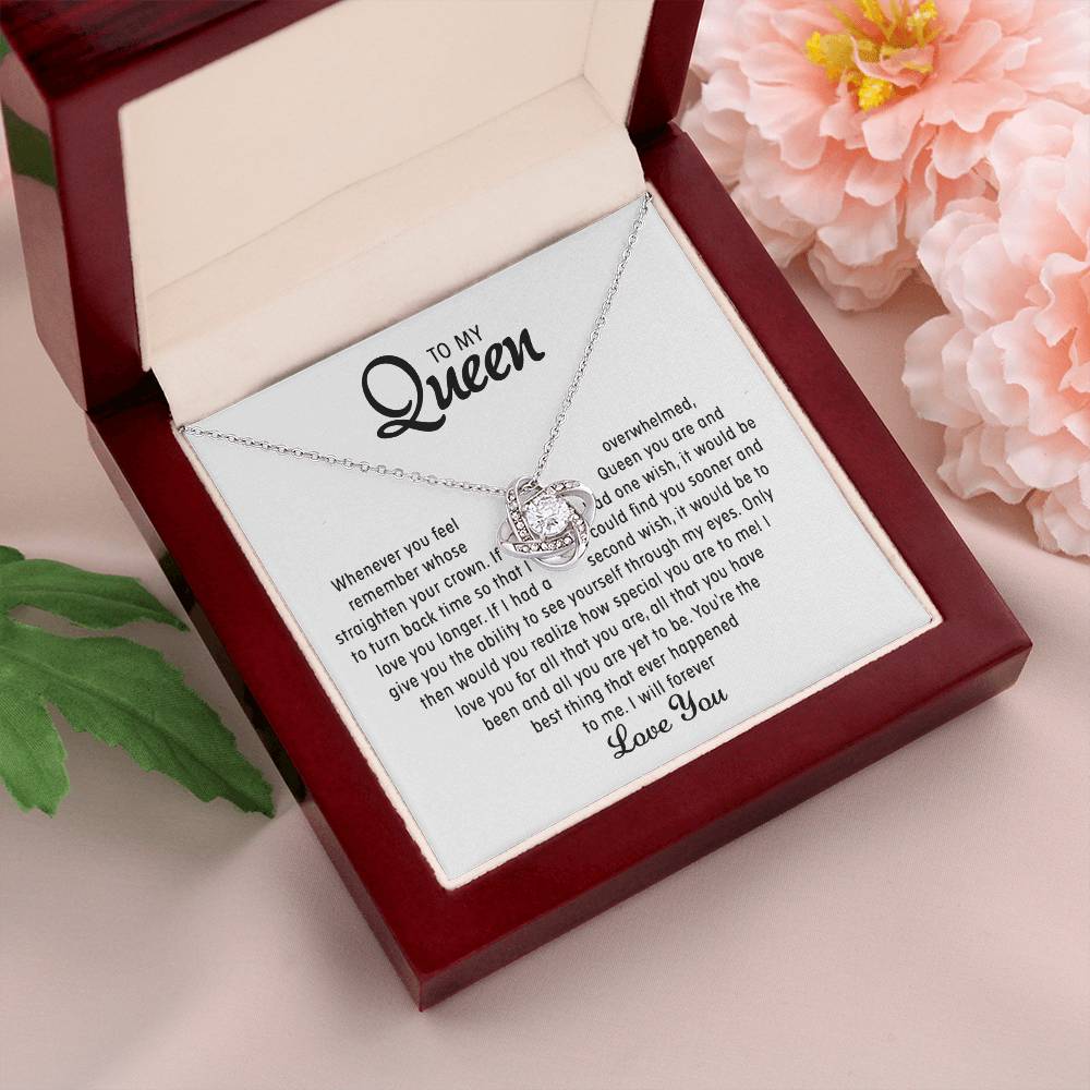 To my Queen - Love pendant necklace - Gold