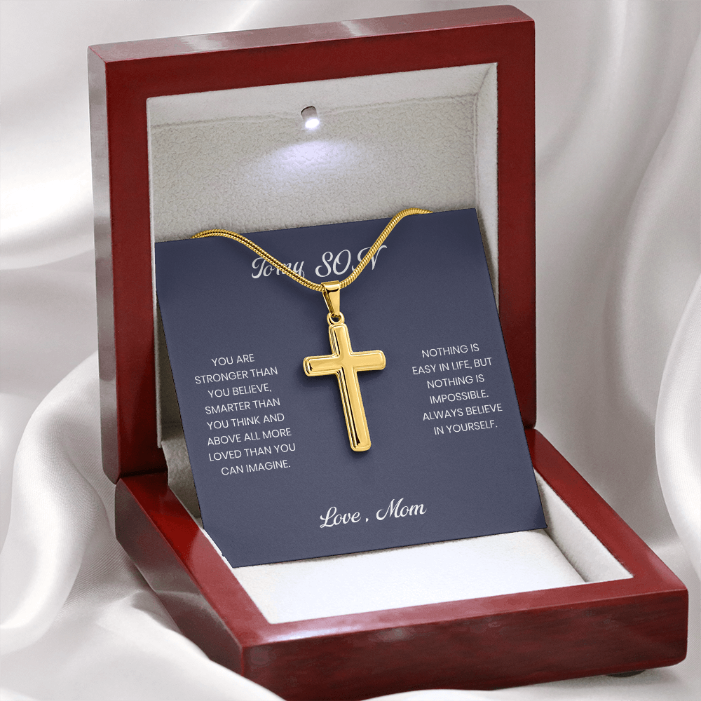 To my Son - Cross Love Necklace