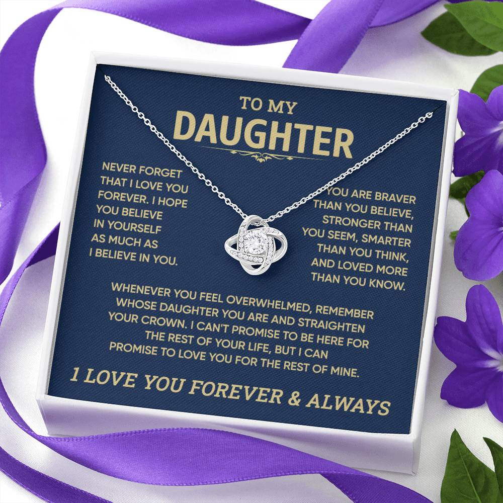 To my Daughter - “Forever love” knot necklace