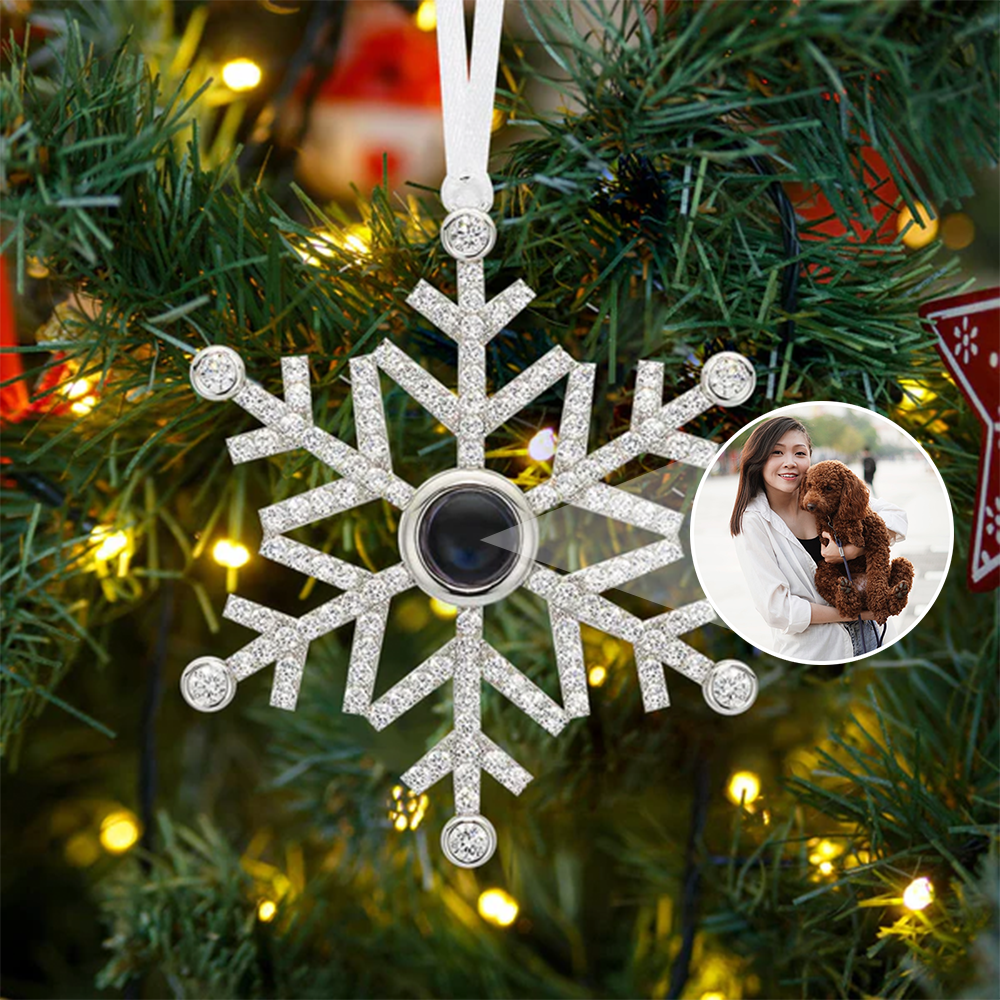 Personalized Snowflake Photo Ornament