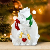 Acrylic bears - personalized family puzzle decoration