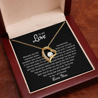 To my Love - Heart necklace - Gold