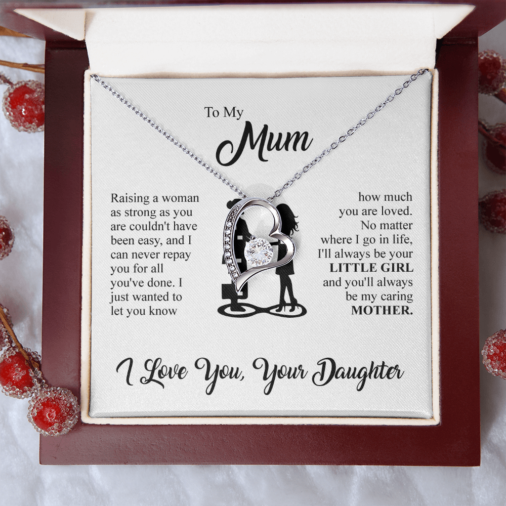 To My Loved Mother - Heart Necklace