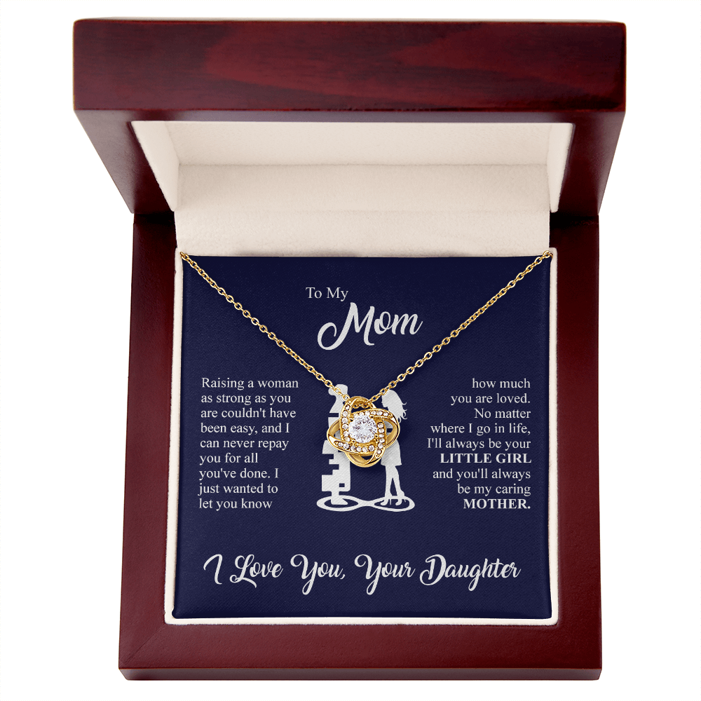 To my Loved Mother - Knot Necklace - Gold