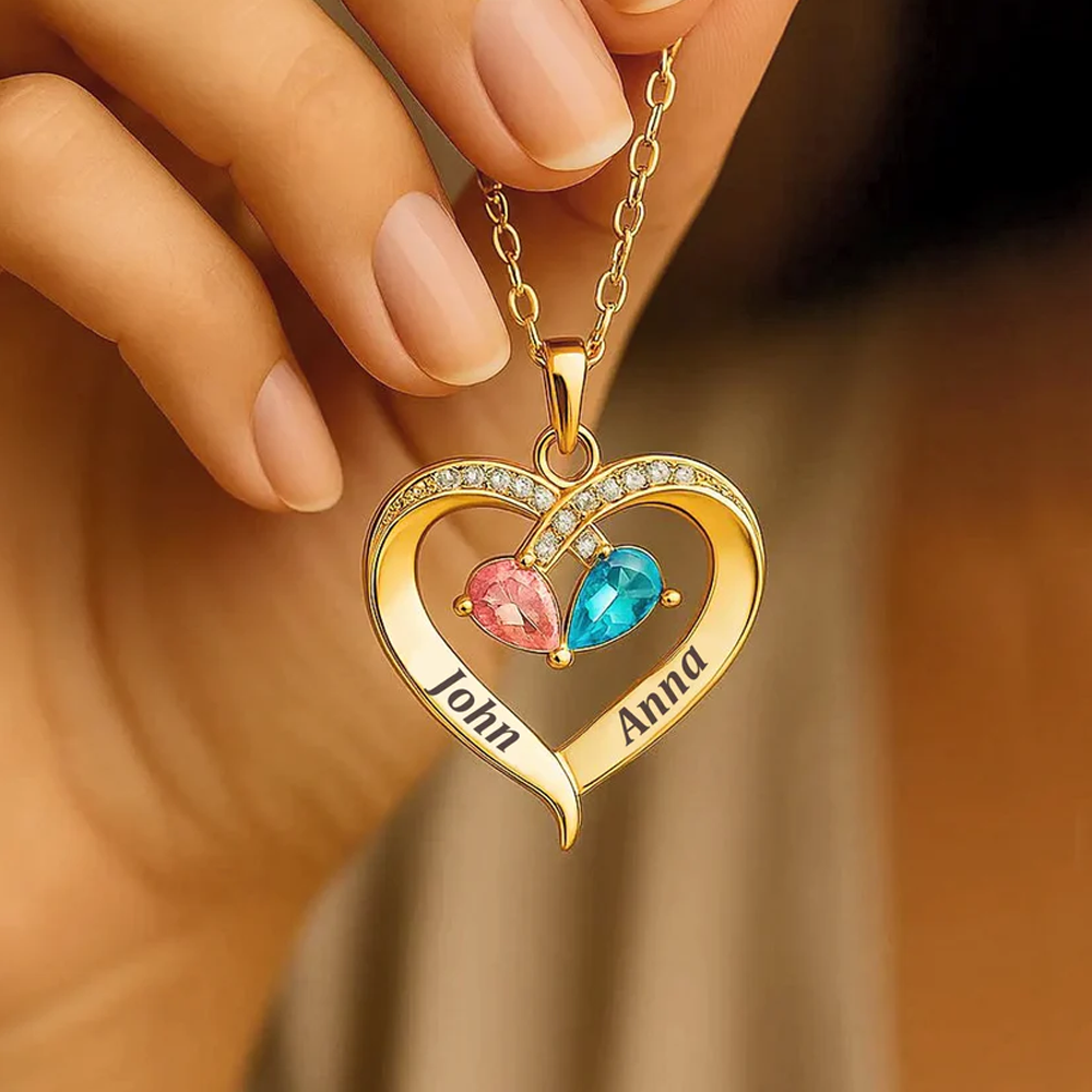 Always Yours - Birthstone Heart Necklace