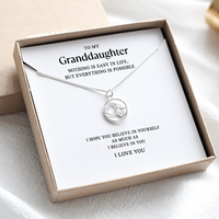 To my Granddaughter - Interlocked heart necklace