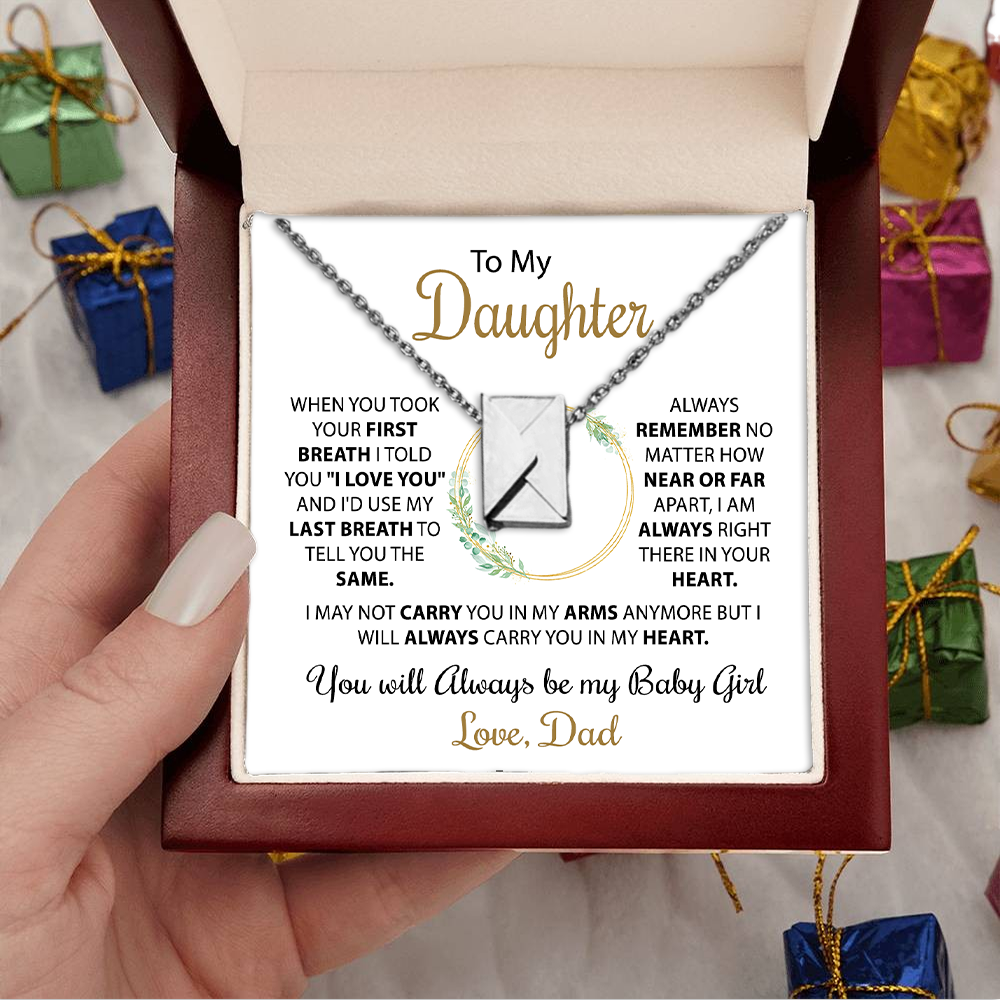 To My Daughter - Letter Necklace