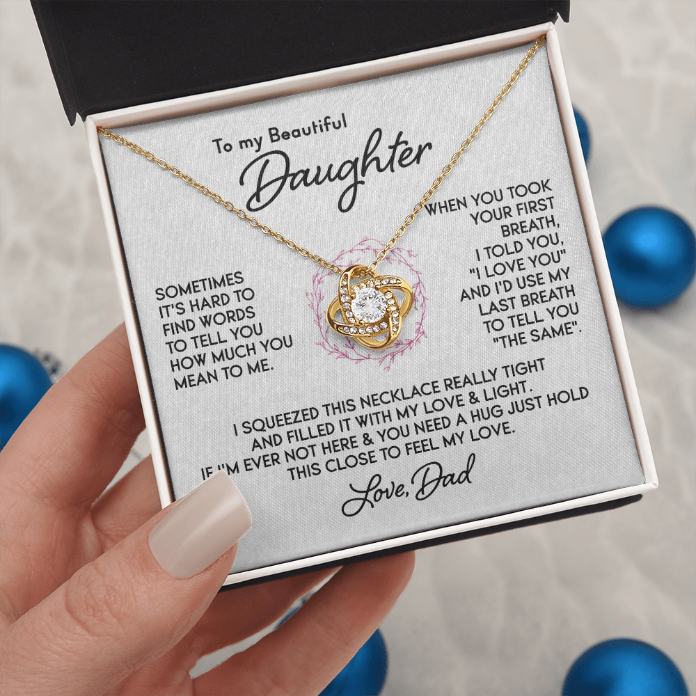 To my Daughter - First Breath Knot Necklace From Dad