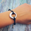 To my Son - Circle bracelet - Black