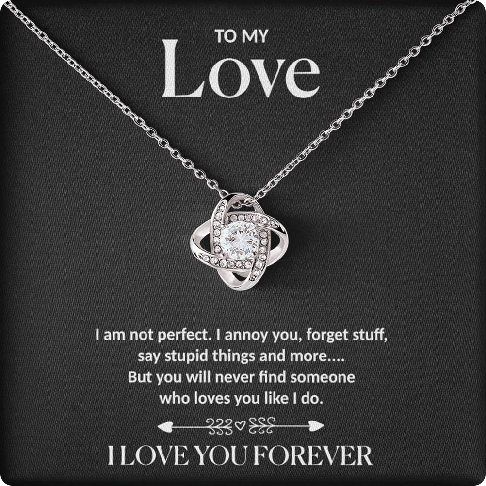 To my Love - Forever rose necklace - Gold