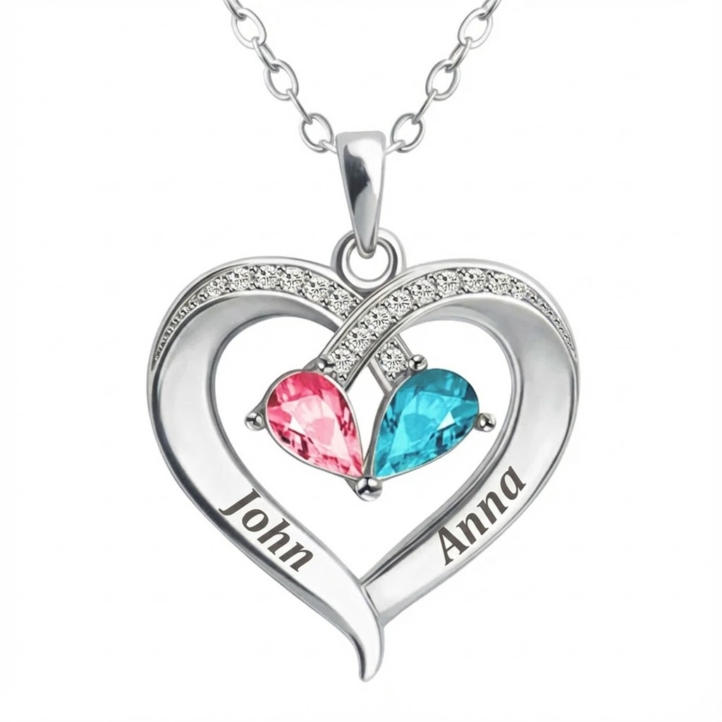Always Yours - Birthstone Heart Necklace