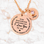 Family necklace - Never forget that I love you - Rose Gold