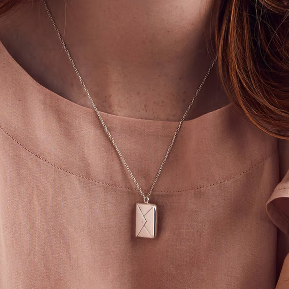 I Love you Mum - Envelope Necklace - Rose Gold