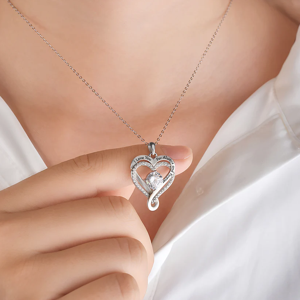 To my Wife - Engraved Heart necklace