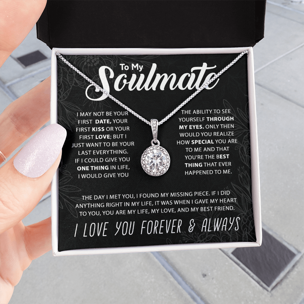 To My Soulmate - Forever and Always Heart Necklace