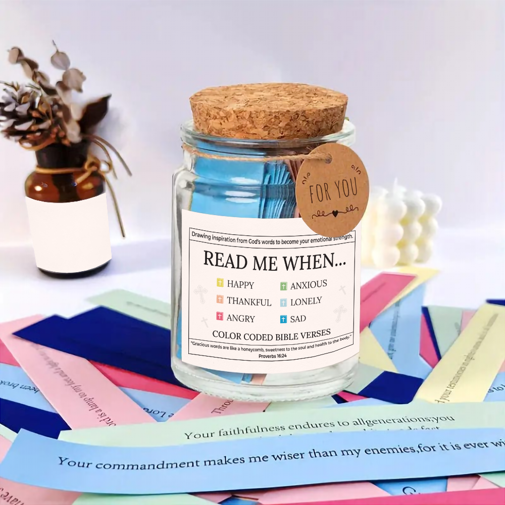 Handmade 90 Day Bible Verses Jar