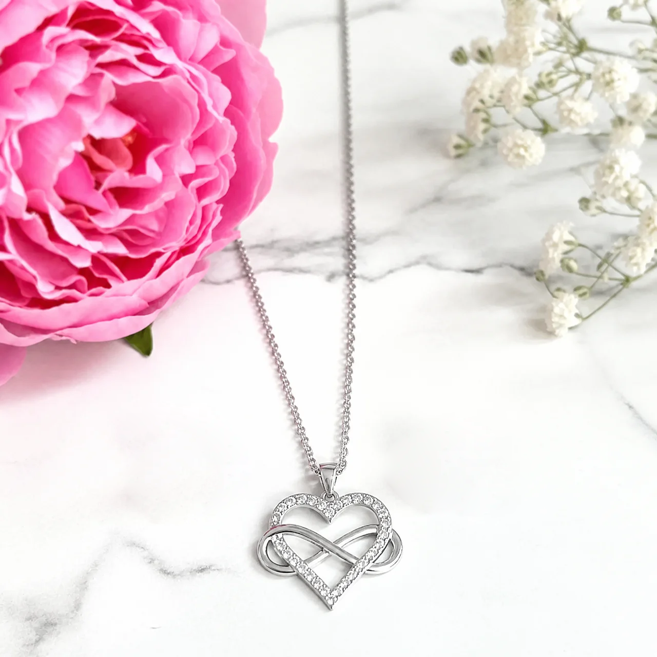 To My Wife - Infinity Heart Necklace