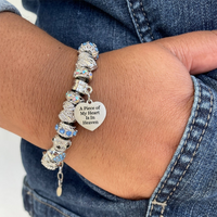 A piece of my heart is in heaven - Heart bracelet