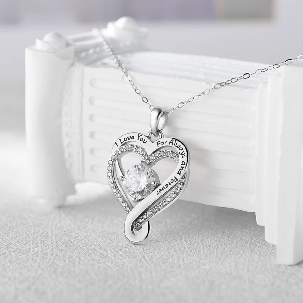 To my Wife - Engraved Heart necklace