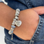 A piece of my heart is in heaven - Heart bracelet - Blue