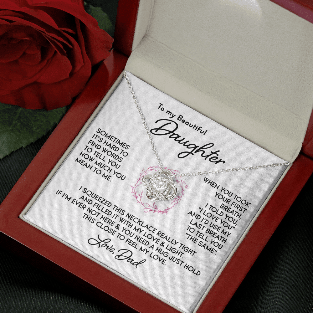 To my Daughter - First Breath Knot Necklace From Dad