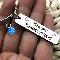 Drive Safely - Birthstone keychain