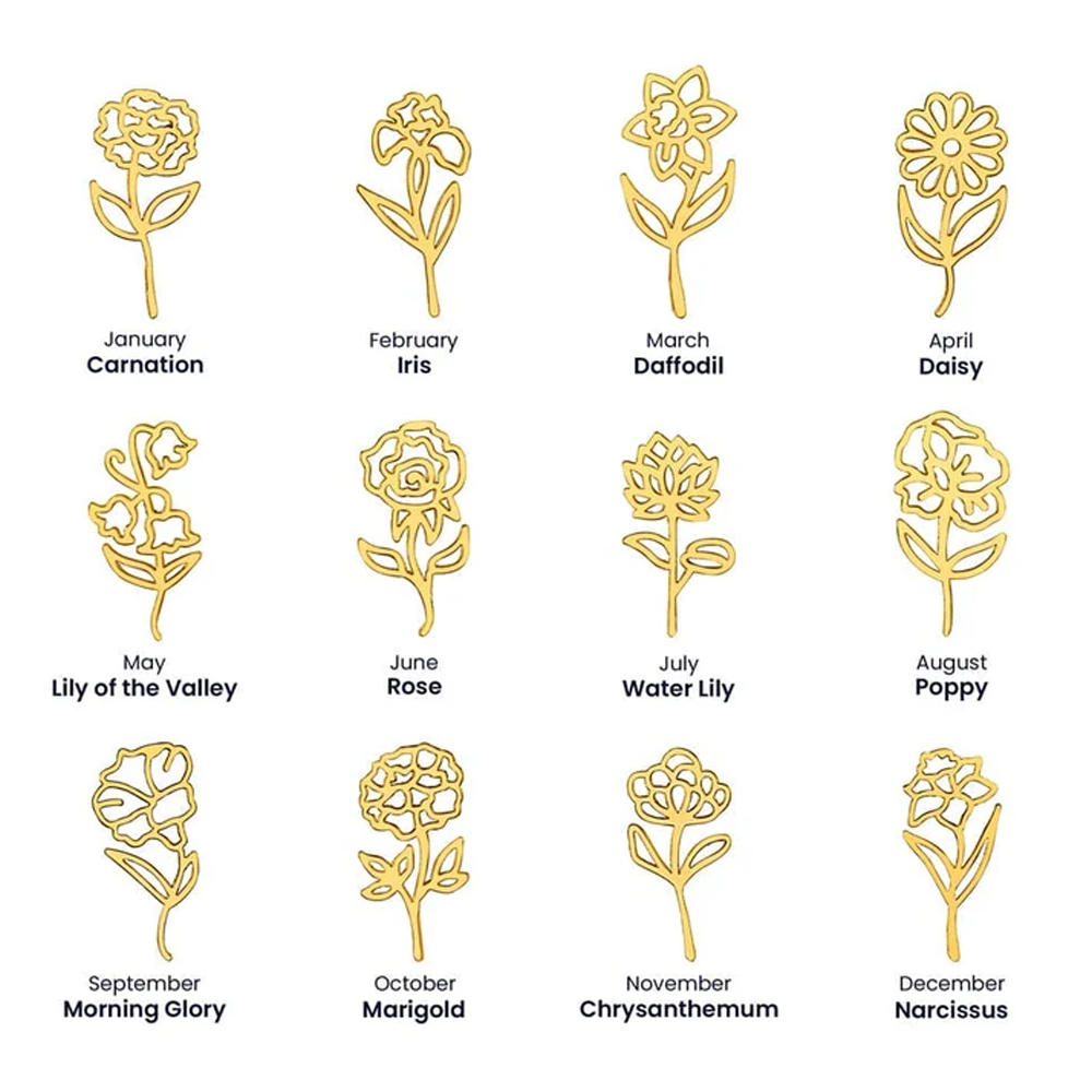 To The Love of My Life - Birth Flower Name Necklace