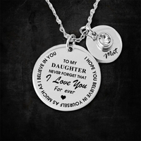 Family necklace - Never forget that I love you - Rose Gold