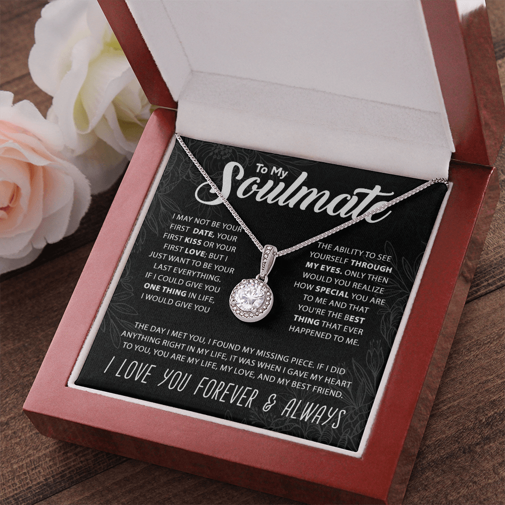 To My Soulmate - Forever and Always Heart Necklace