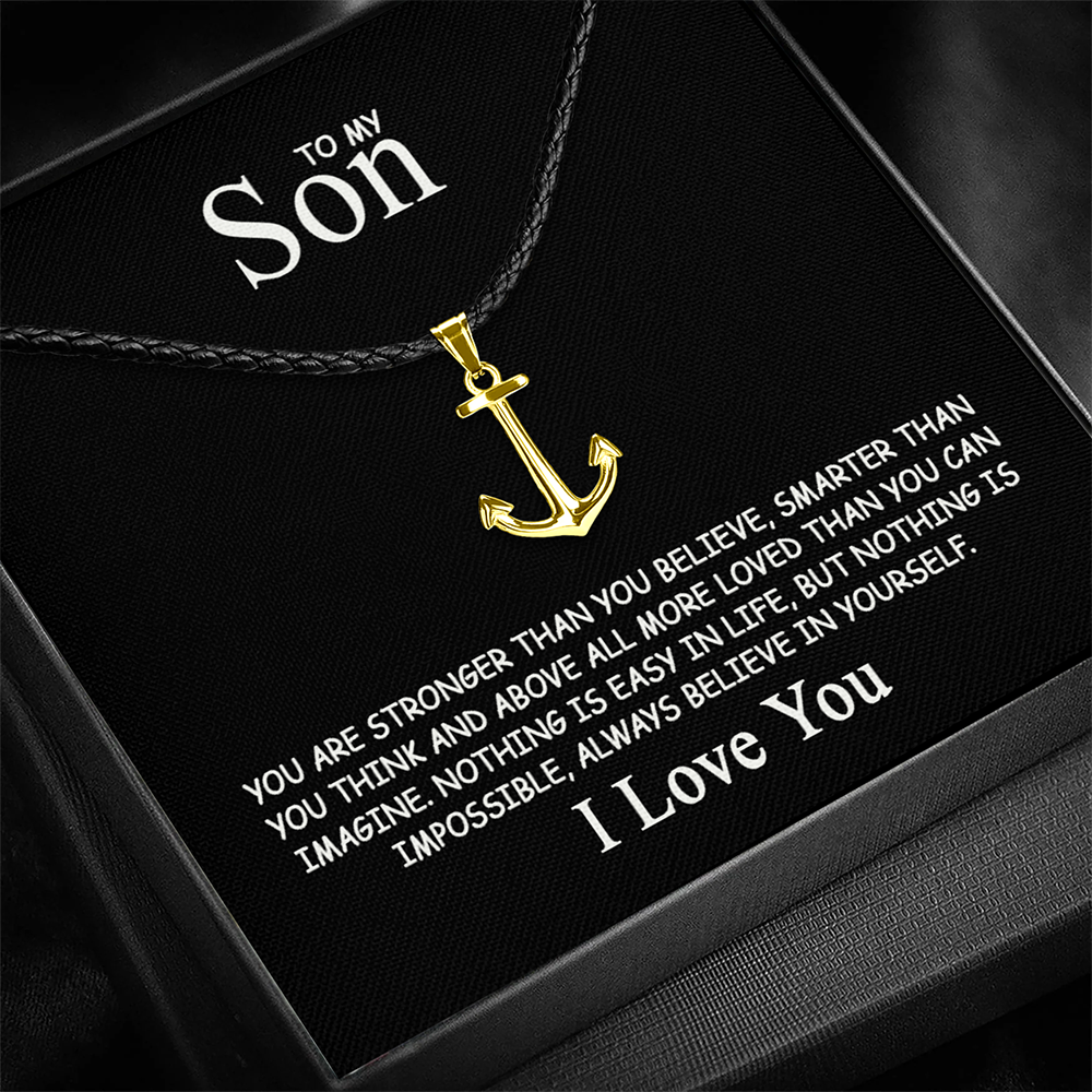 To my Son - Anchor pendant