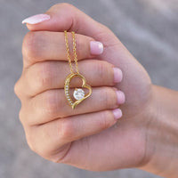 To my Love - Heart necklace - Gold