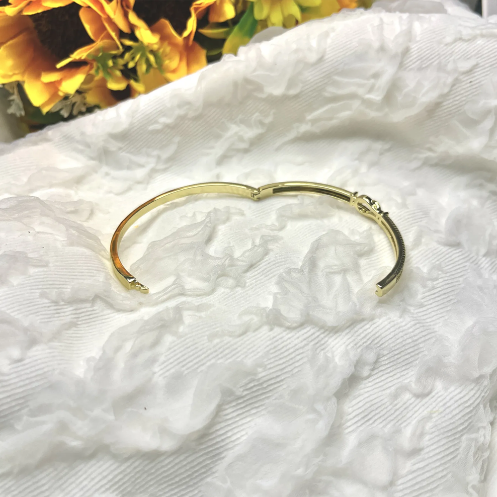 Knot Tied By God Mother-Daughter Bangle - Gold