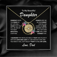 To my Daughter - Love compass necklace - Gold