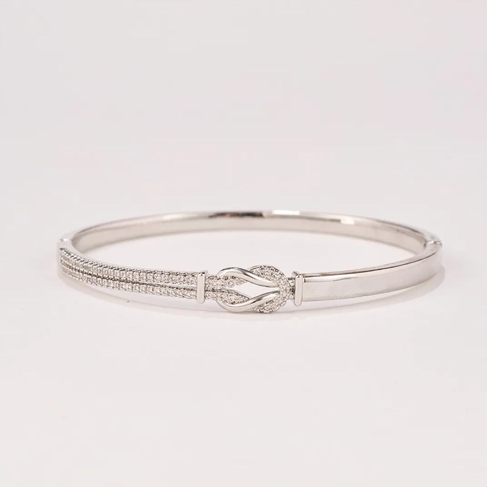 Knot Tied By God Mother-Daughter Bangle - Gold