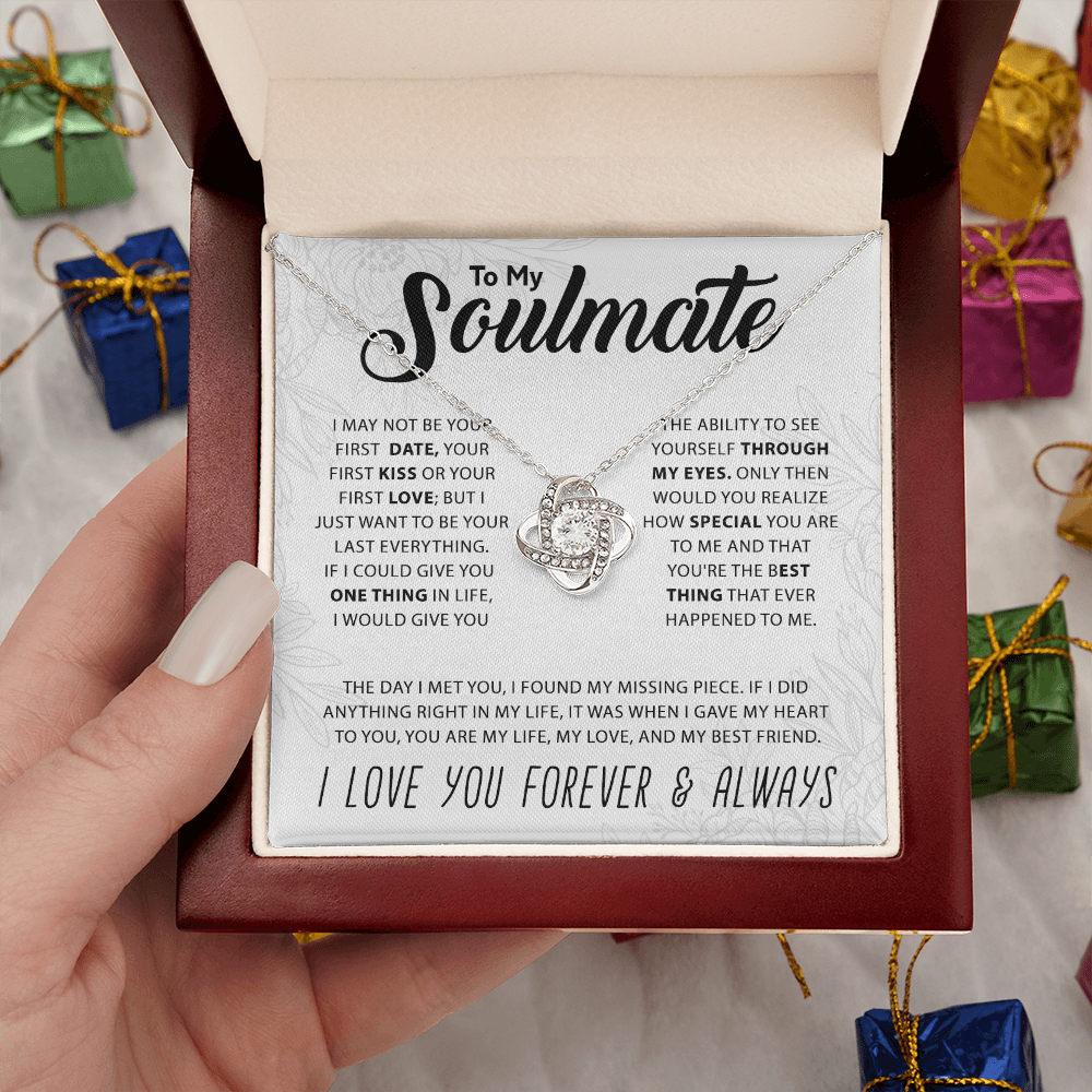 To My Soulmate - Knot Necklace - Gold