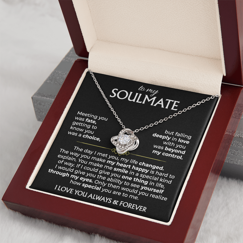 To My Soulmate - Knot Necklace - Gold