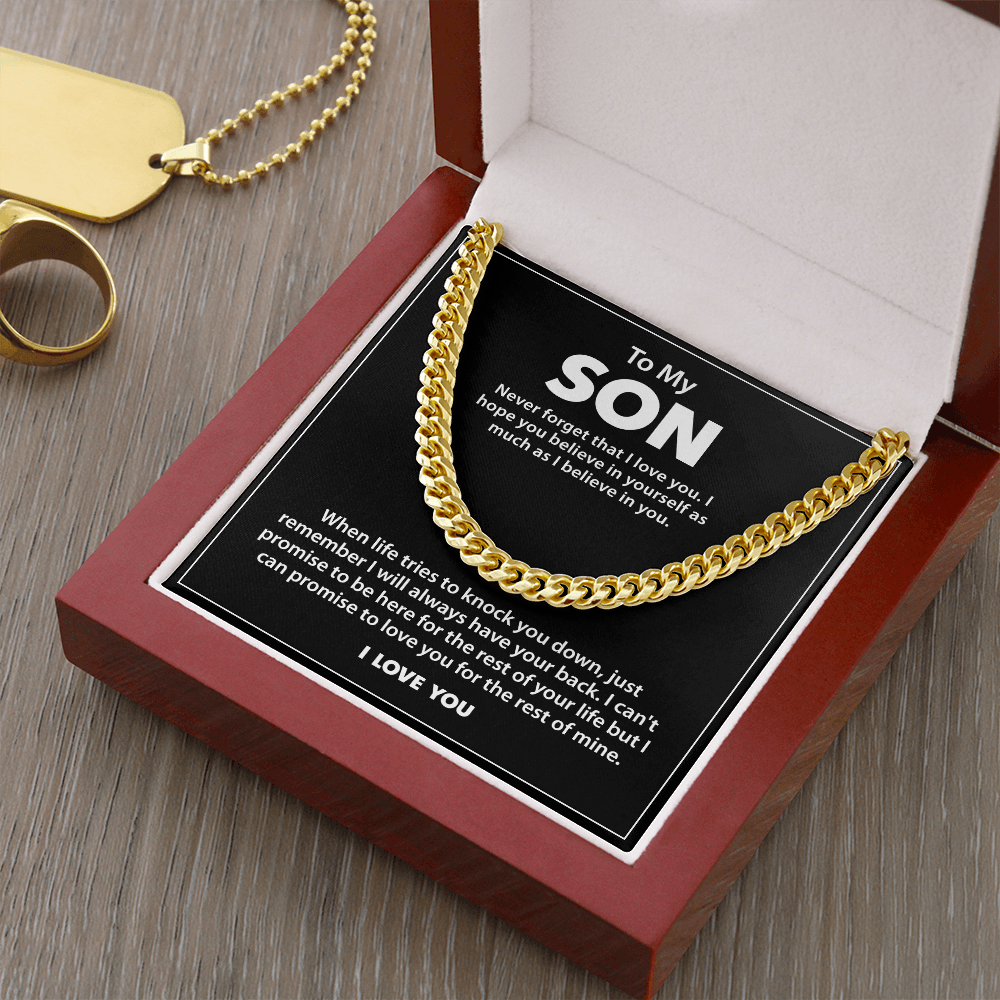 To My Son - Never Give Up Necklace