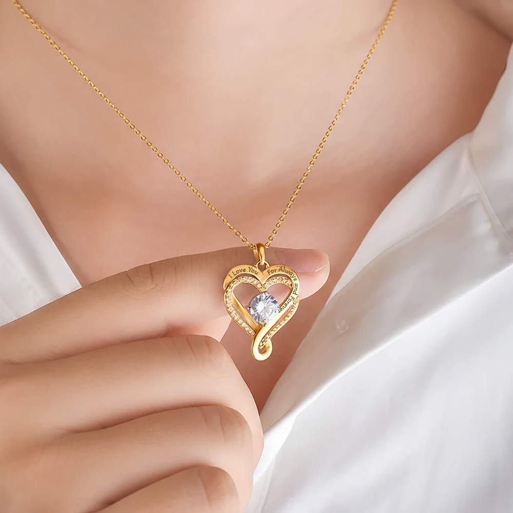 To my Love - Love Interlocked Hearts Necklace