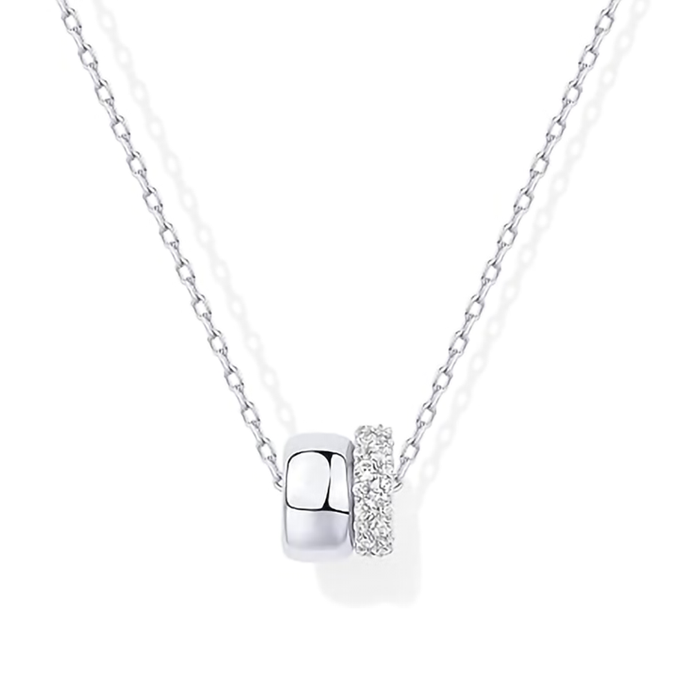 Apology Gift For Her - Two Distinct Rondelle Pendant