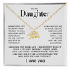 To my Daughter - Zodiac necklace - Gold